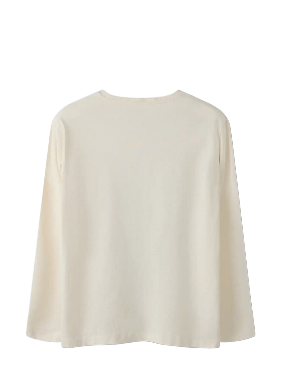 name it - NKMVICTOR LS NREG TOP - langærmede t-shirts - antique white - 1
