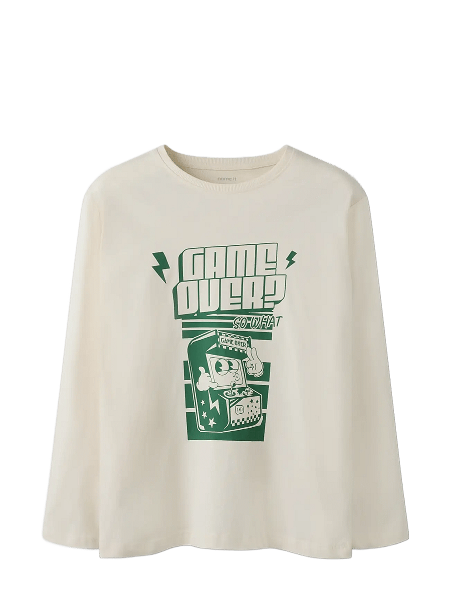 name it - NKMVICTOR LS NREG TOP - langærmede t-shirts - antique white - 2