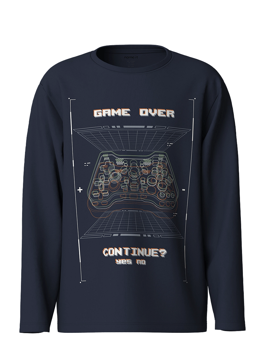 name it - NKMVICTOR LS NREG TOP - långärmade t-shirts - navy blazer - 0