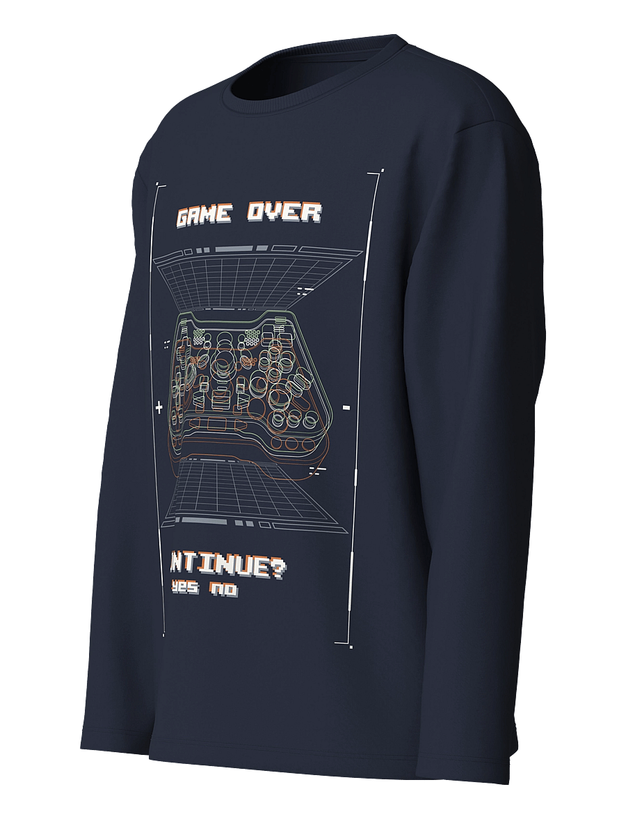 name it - NKMVICTOR LS NREG TOP - långärmade t-shirts - navy blazer - 2