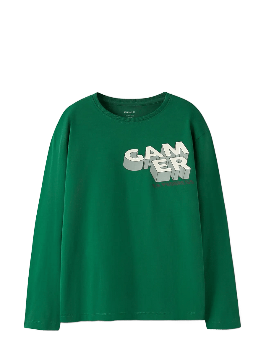 name it - NKMVICTOR LS NREG TOP - pikkade varrukatega t-särgid - verdant green - 2