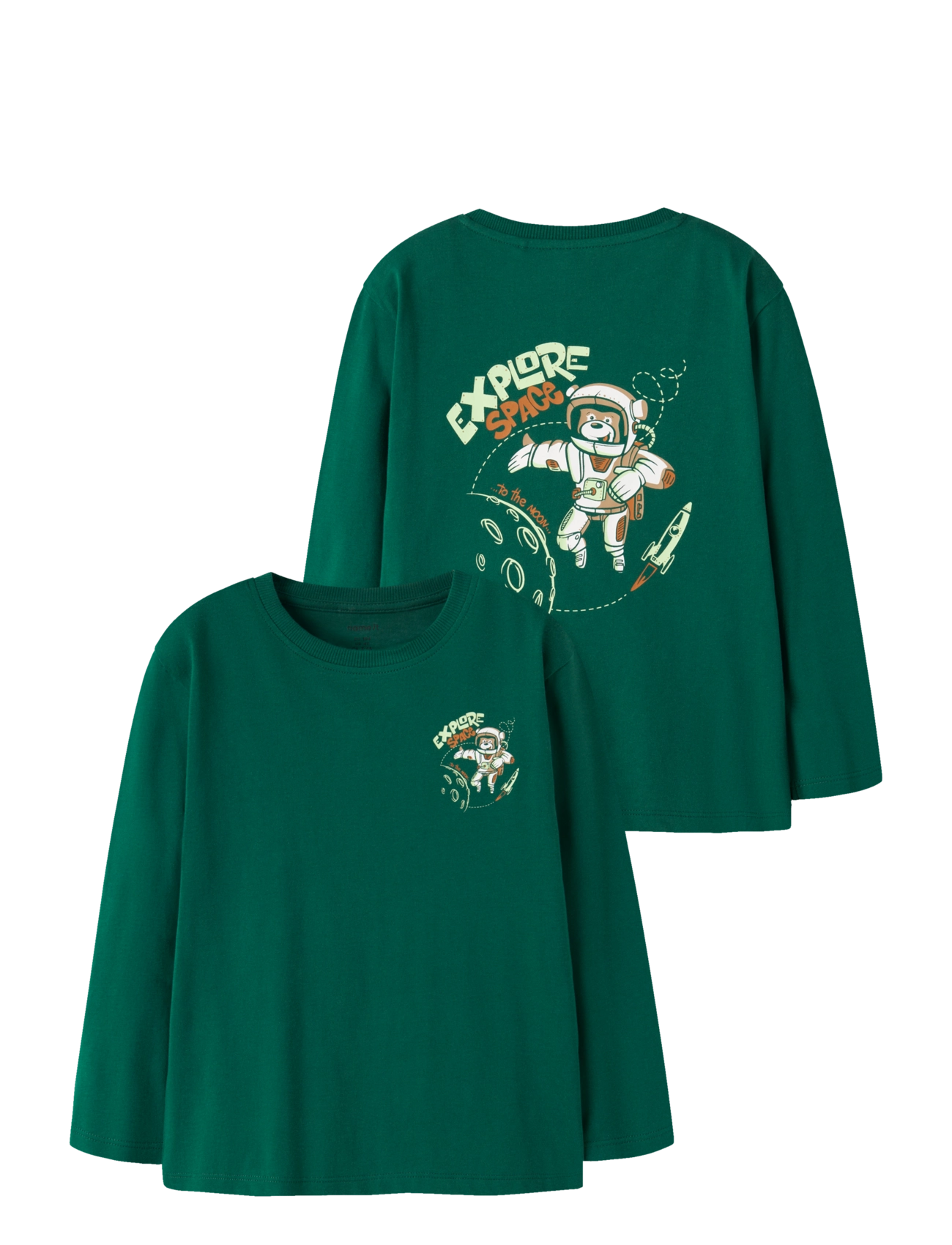 name it - NMMVELIX LS NREG TOP - pikkade varrukatega t-särgid - evergreen - 0