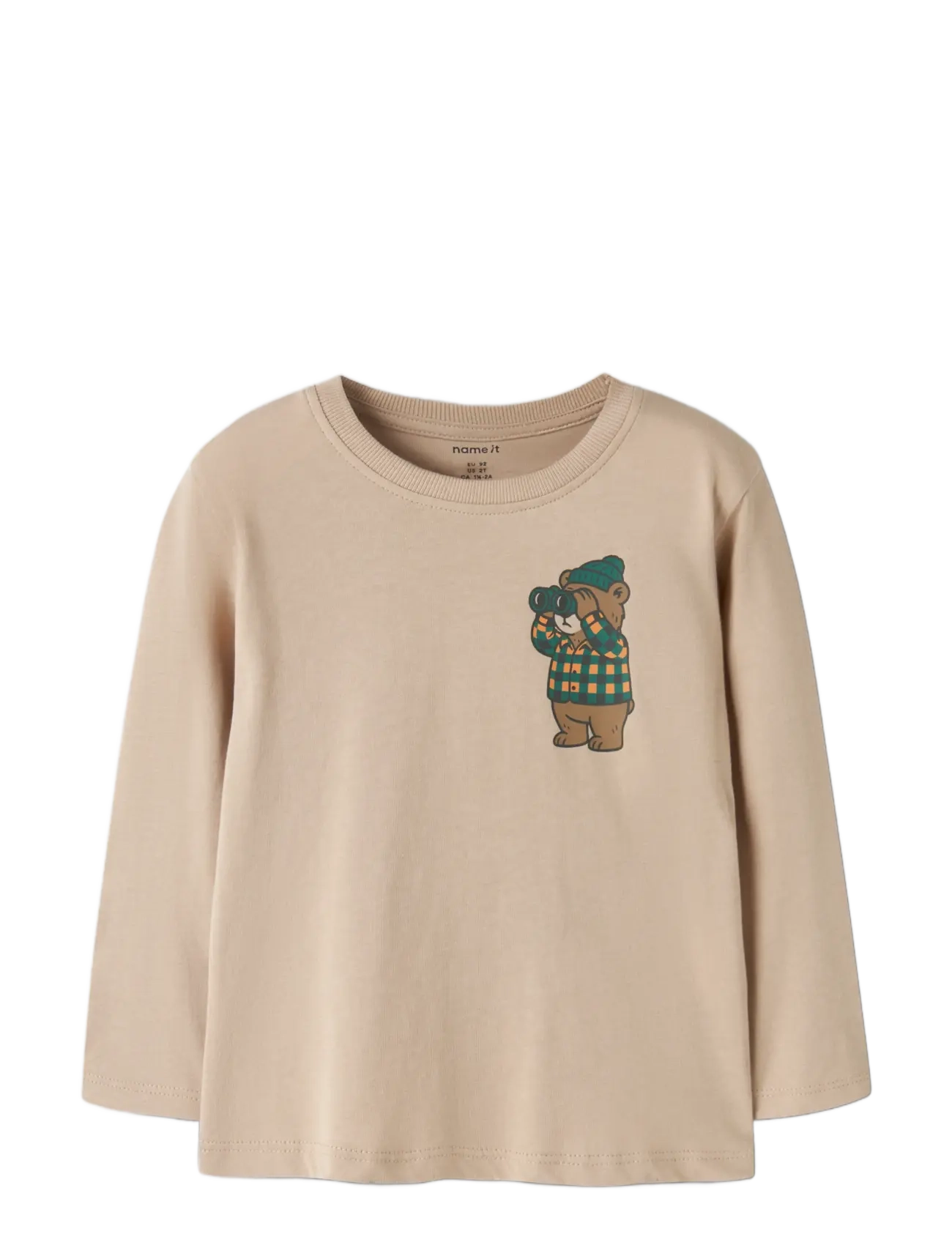 name it - NMMVELIX LS NREG TOP - pikkade varrukatega t-särgid - sesame - 2
