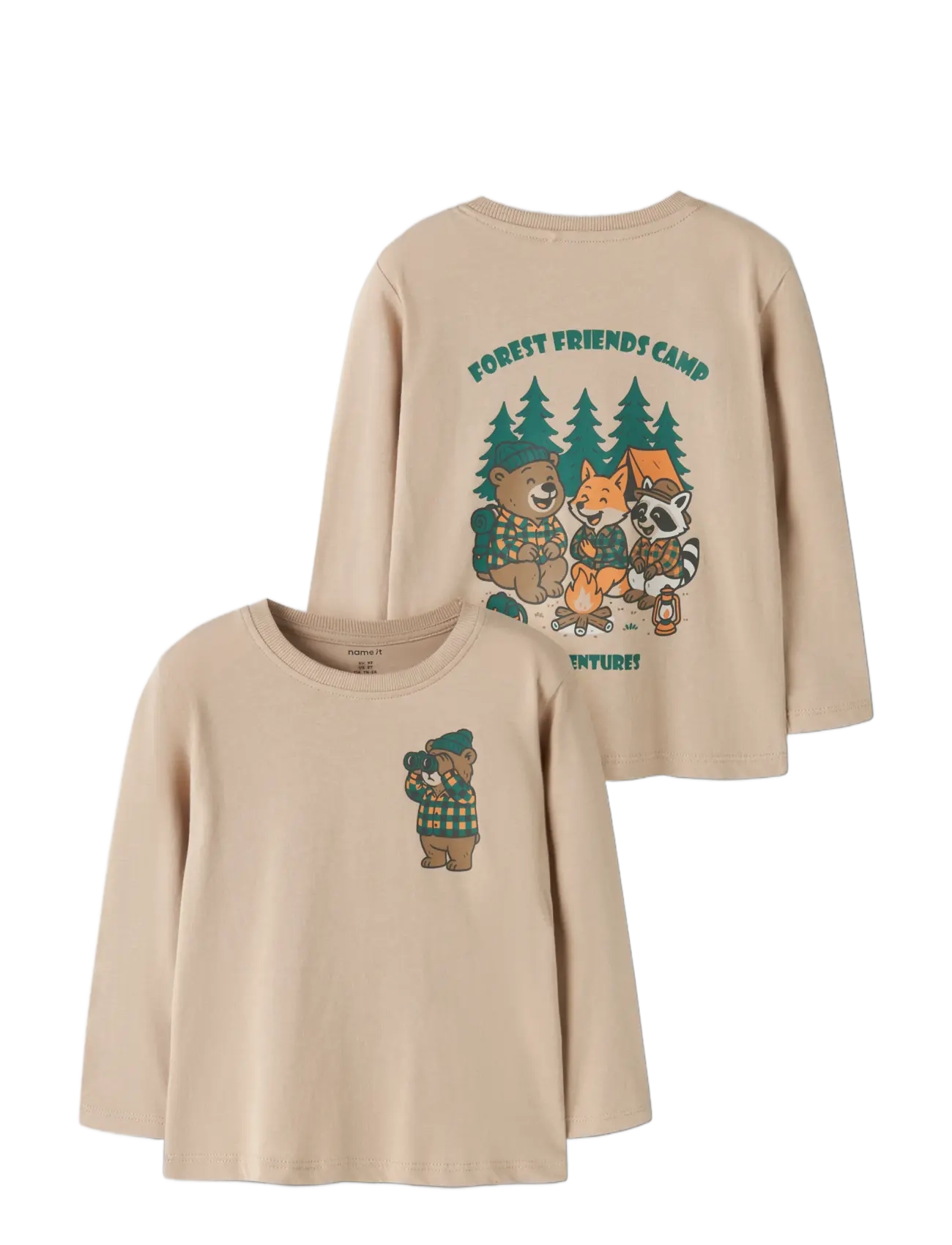 name it - NMMVELIX LS NREG TOP - pikkade varrukatega t-särgid - sesame - 3