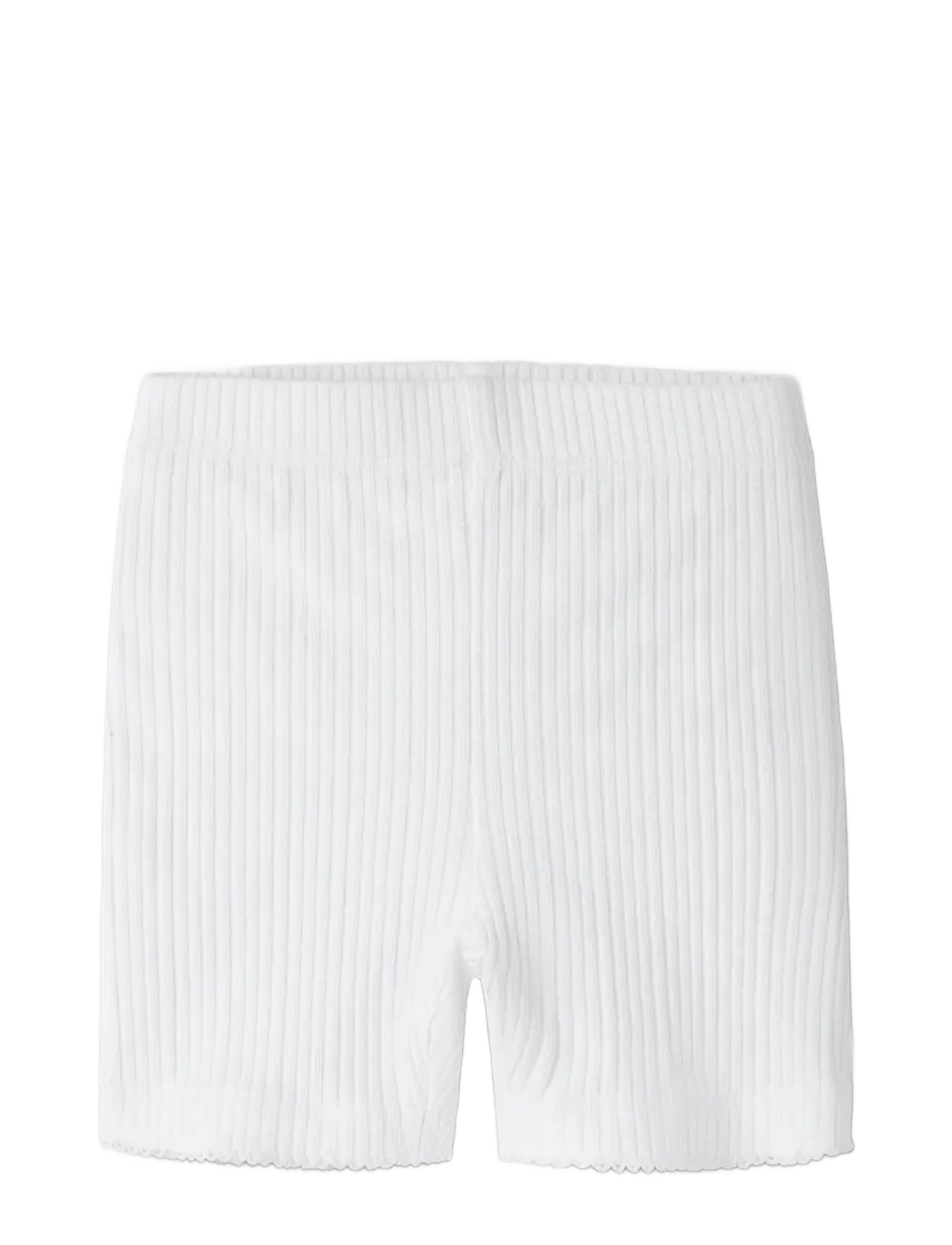 name it - NMFJUDY SLIM BIKER SHORTS - hjólabuxur - bright white - 1