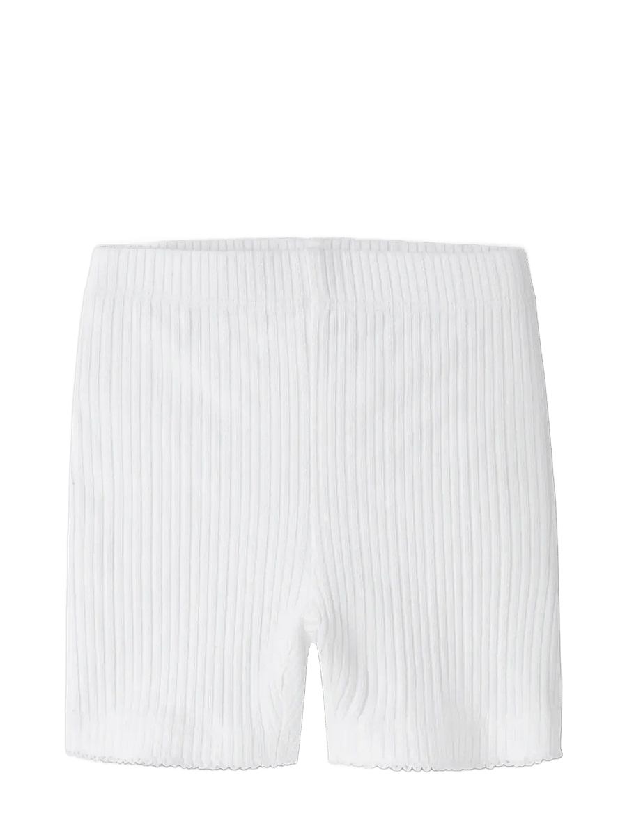 name it - NMFJUDY SLIM BIKER SHORTS - hjólabuxur - bright white - 1