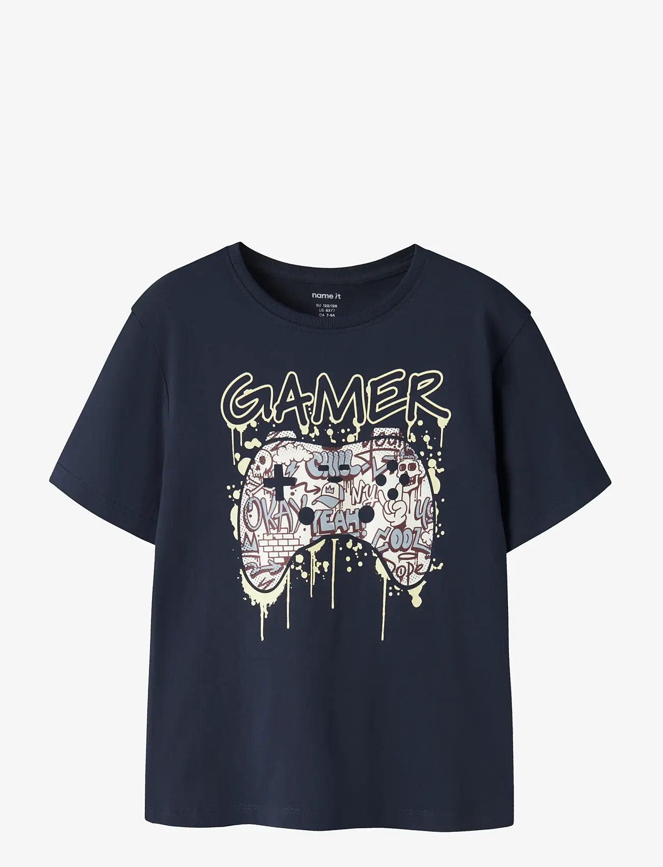 name it - NKMVICTOR SS NREG TOP - kortærmede t-shirts - navy blazer - 1