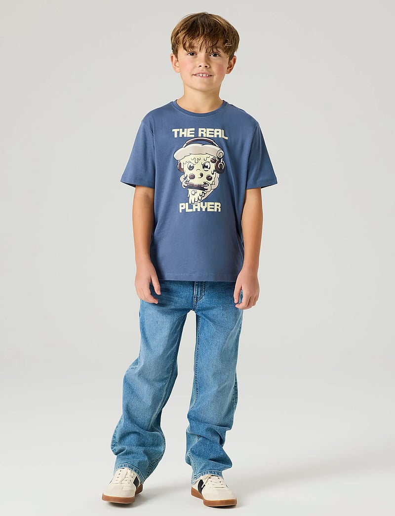 name it - NKMVICTOR SS NREG TOP - lühikeste varrukatega t-särgid - vintage indigo - 0