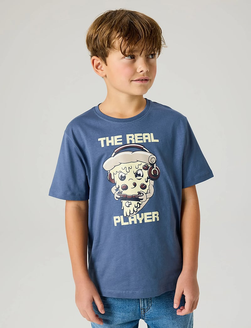 name it - NKMVICTOR SS NREG TOP - lühikeste varrukatega t-särgid - vintage indigo - 3