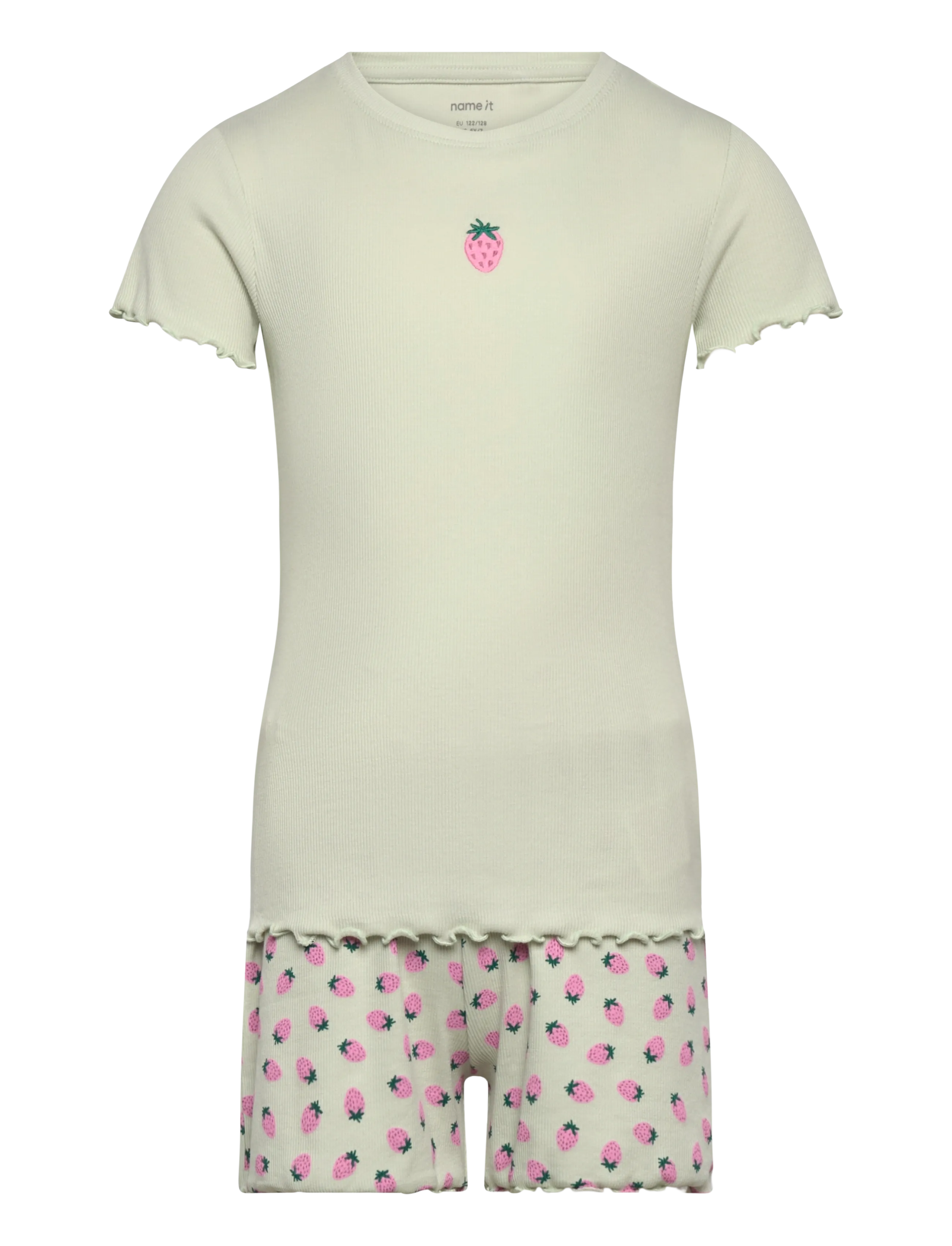 name it Nmfvivemma Ss Set, 104, Sets, Grün - Sets With Short-sleeved T-shirt, Kinder