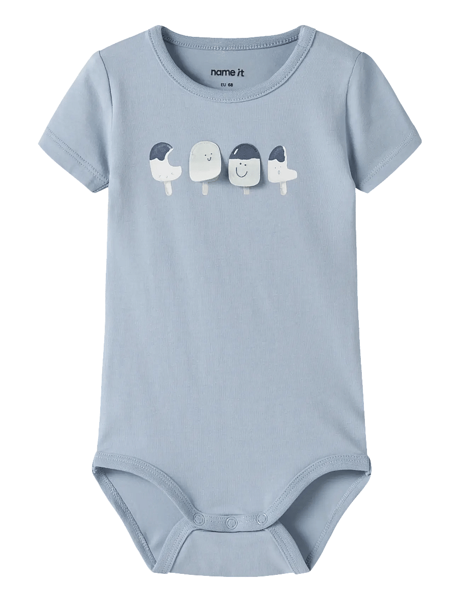 name it - NBMJENSEN SS BODY BOX - lyhythihaiset bodyt - blue fog - 0