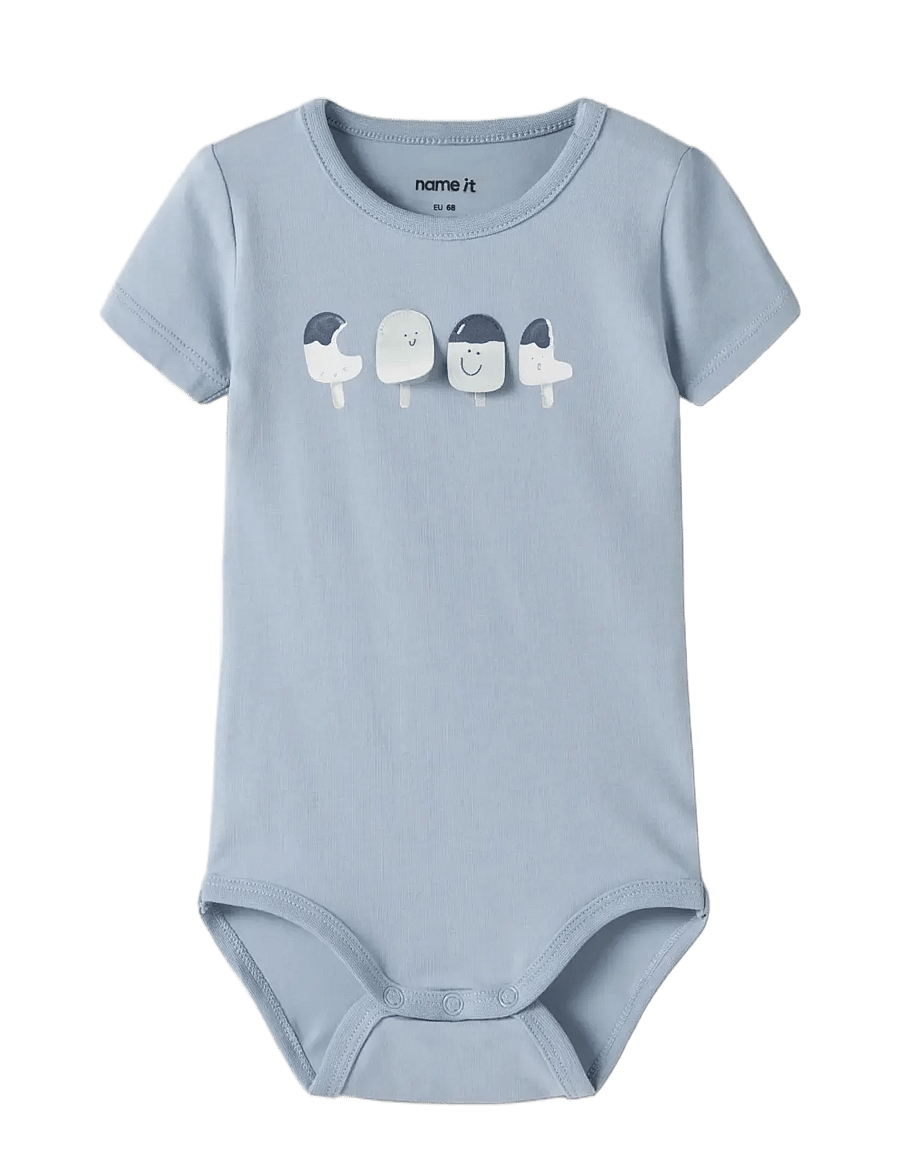 name it - NBMJENSEN SS BODY BOX - lyhythihaiset bodyt - blue fog - 2
