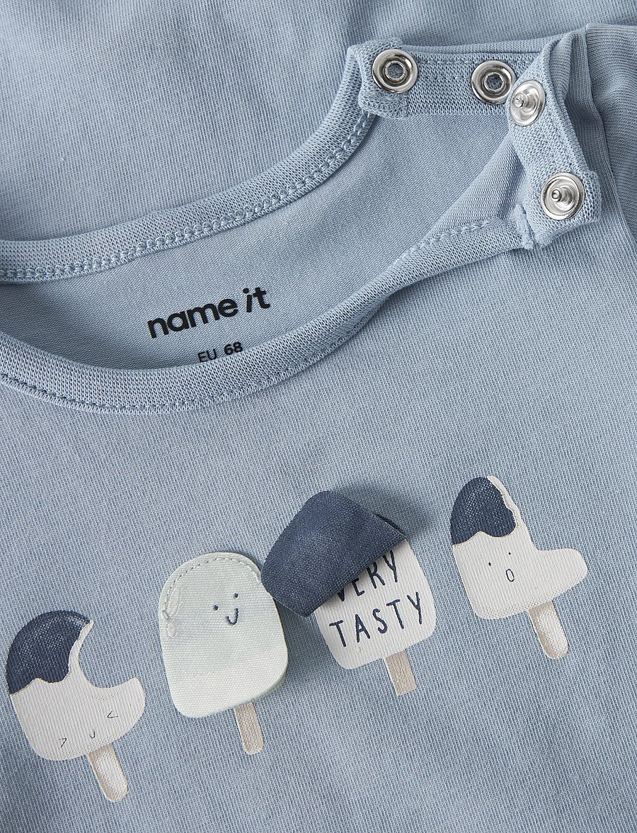 name it - NBMJENSEN SS BODY BOX - lyhythihaiset bodyt - blue fog - 3