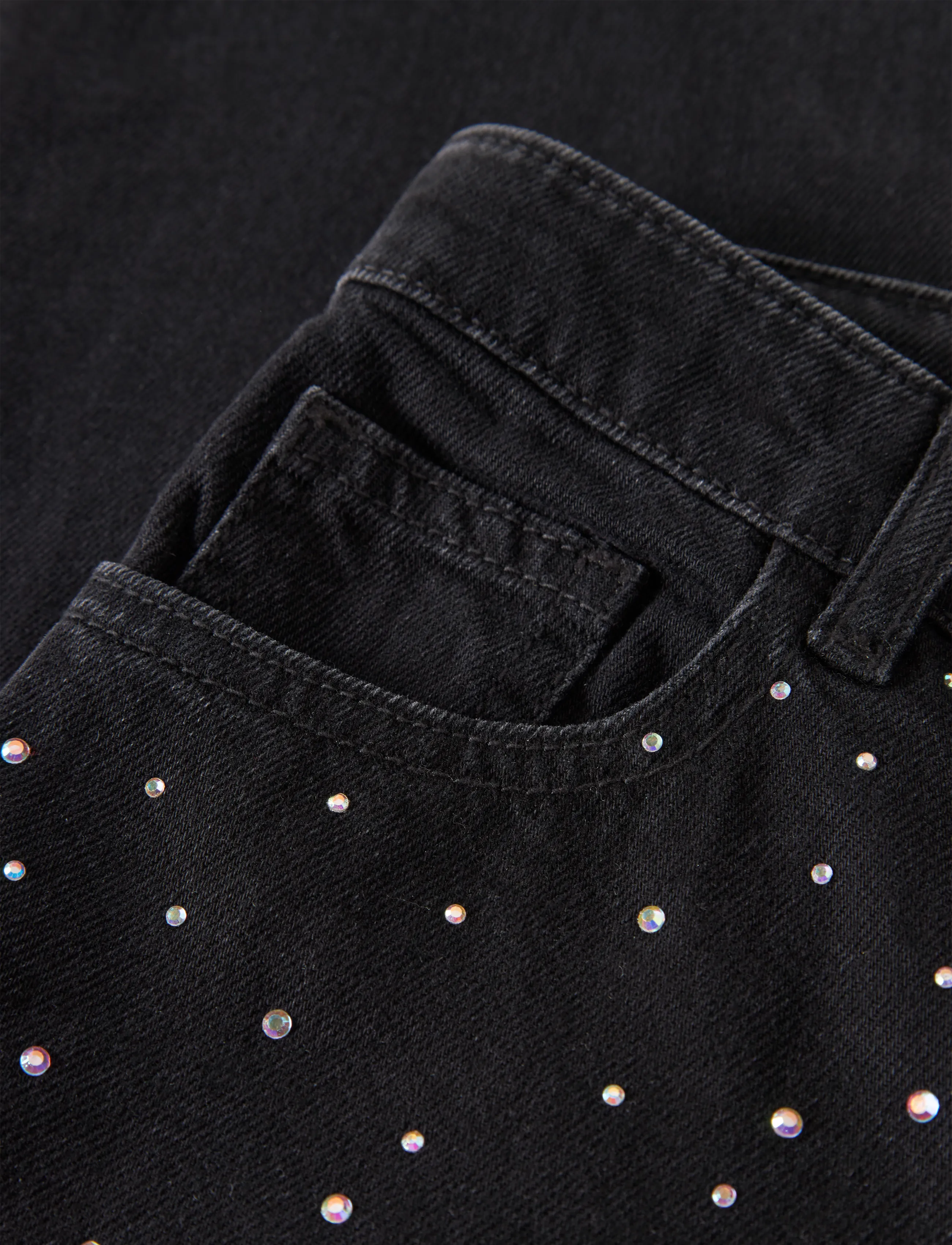 name it - NKFROSE ST RHINESTONE JEANS 3366-BP - regular jeans - black denim - 2