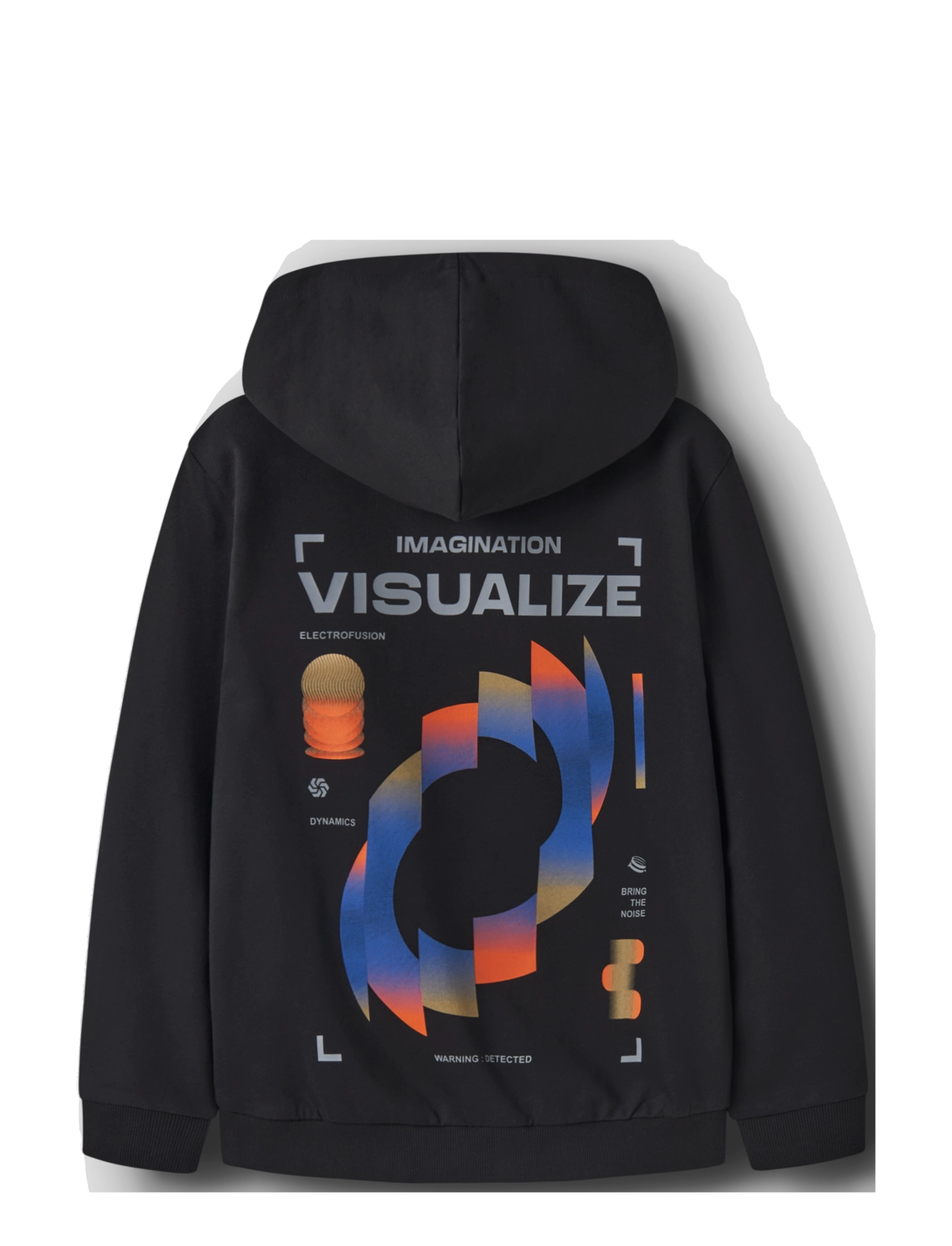 name it - NKMNIGO LS NREG SWEAT WH BRU BOX - kapuutsiga pusad - black - 1