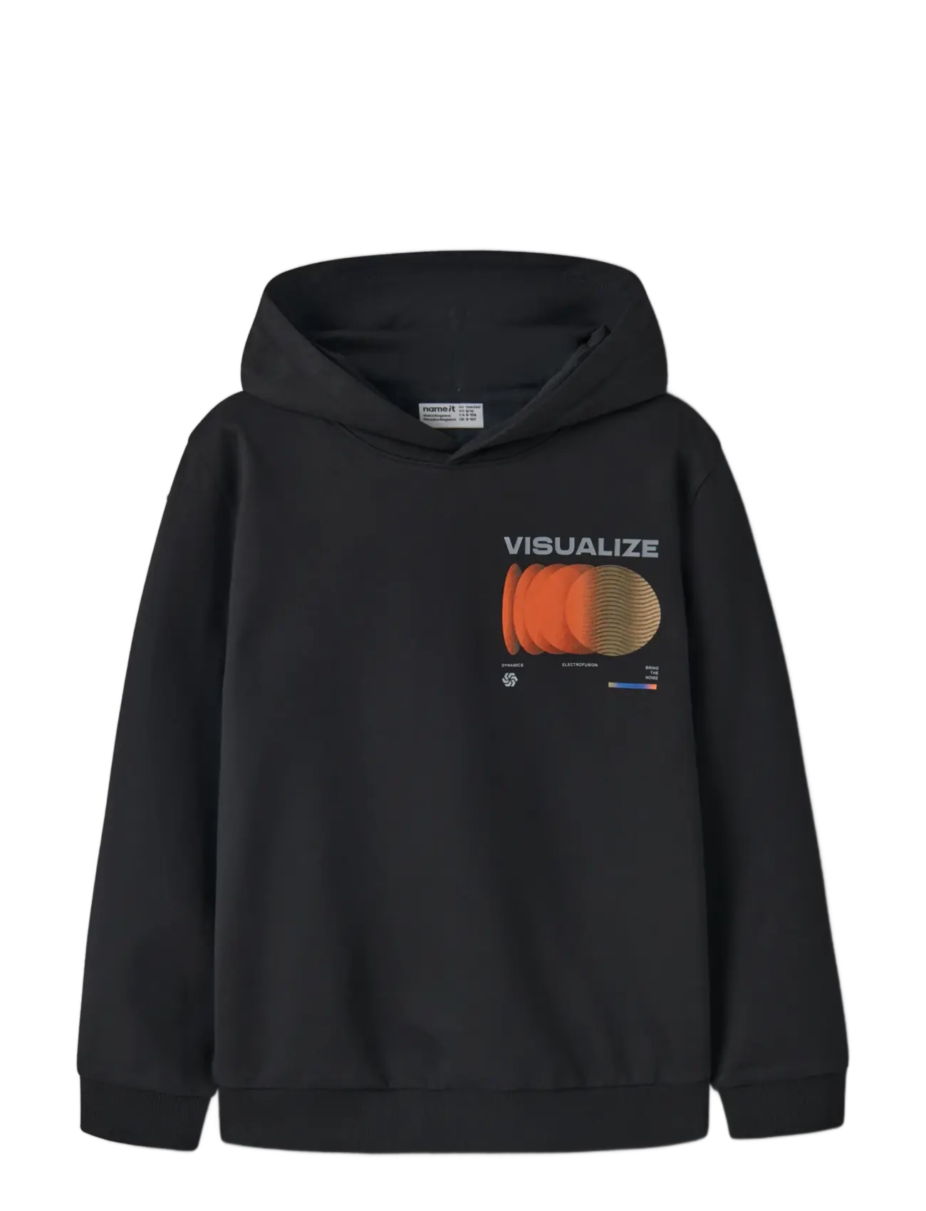 name it - NKMNIGO LS NREG SWEAT WH BRU BOX - sweatshirts - black - 2