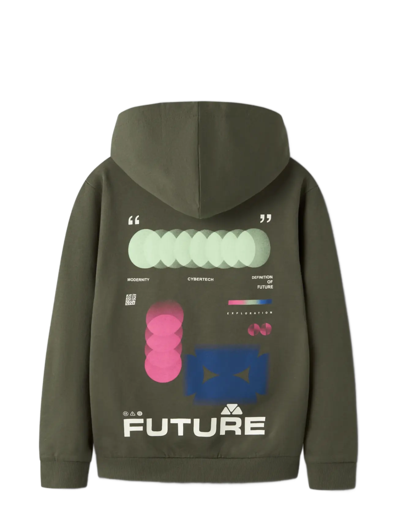 name it - NKMNIGO LS NREG SWEAT WH BRU BOX - sweatshirts - olive night - 1