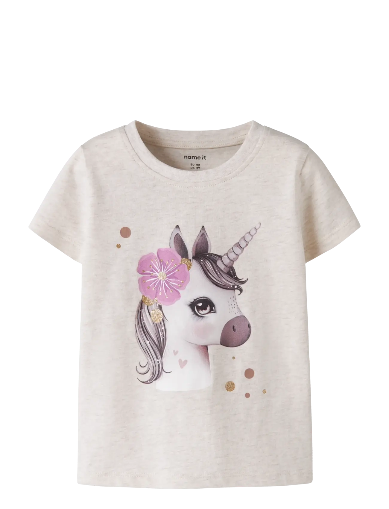 name it NMFJALISARA SS TOP - Overdele - PEYOTE MELANGE / beige