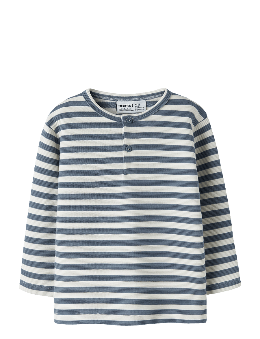 name it - NMMNILES LS NREG GRANDAD TOP - blue mirage - 0