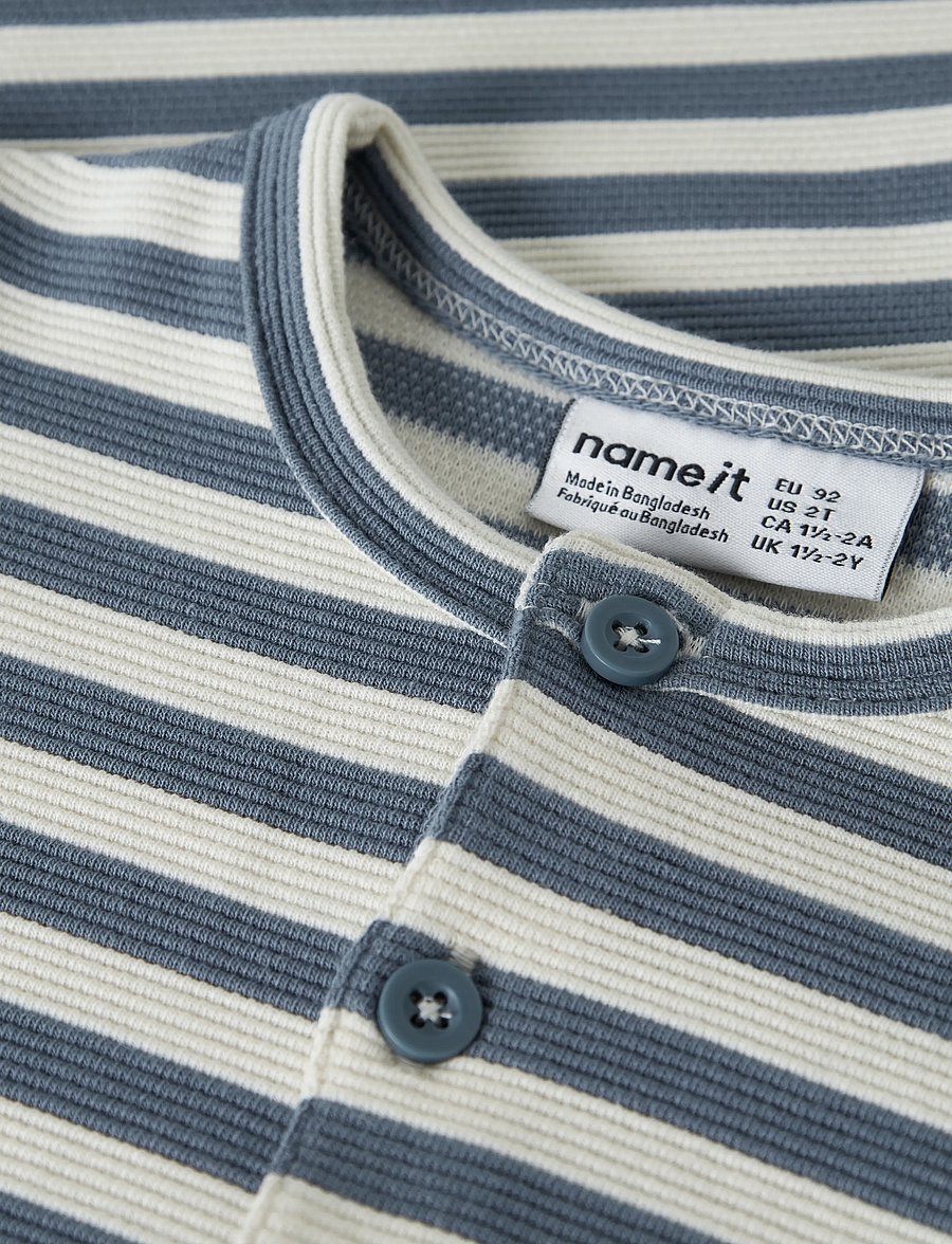 name it - NMMNILES LS NREG GRANDAD TOP - blue mirage - 2
