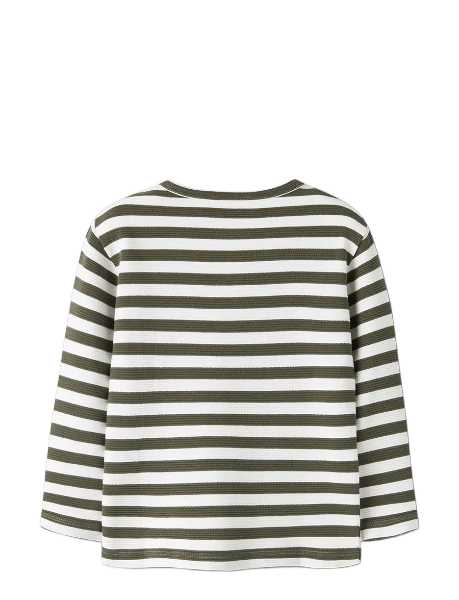 name it - NMMNILES LS NREG GRANDAD TOP - pikkade varrukatega t-särgid - olive night - 1