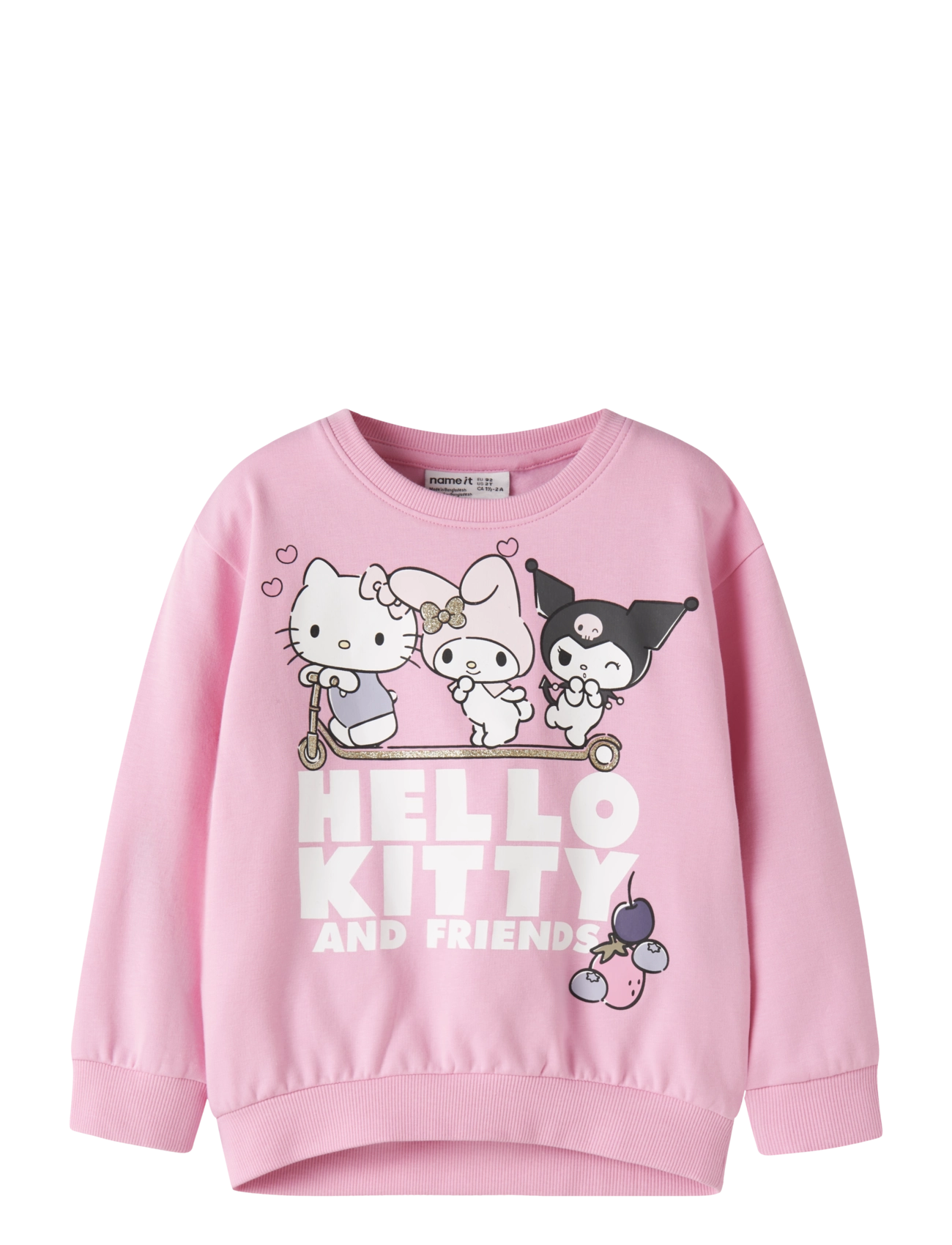 name it NMFABARA HELLOK NREG SWEAT BRU NOOS SKY - Tagasi kooli - BEGONIA PINK / pink/rose