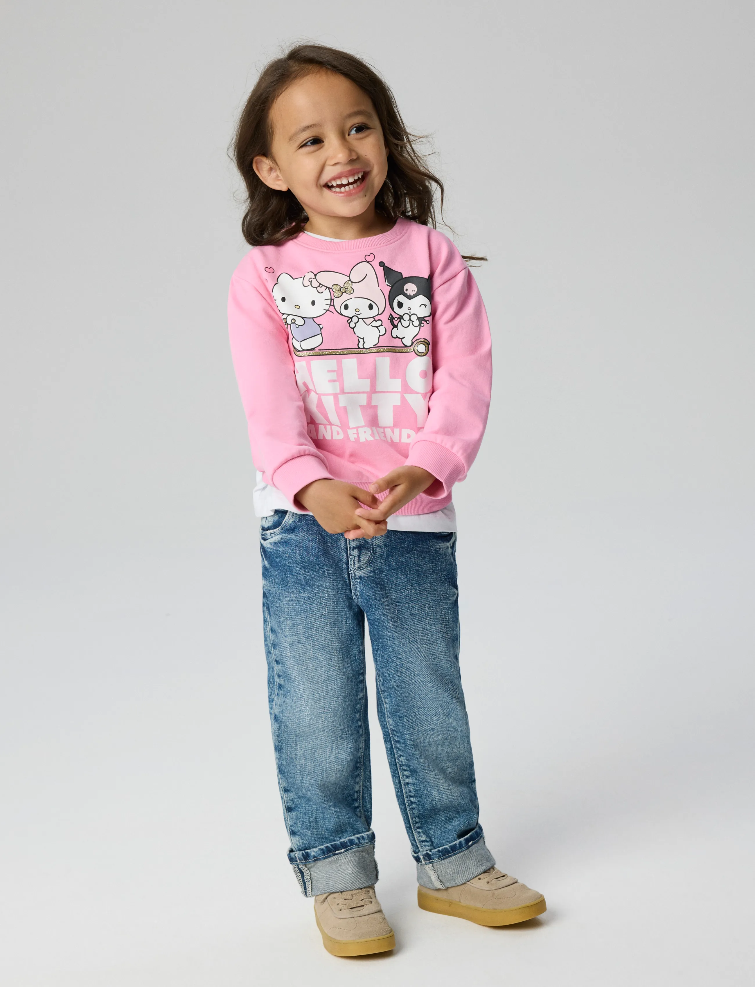 name it - NMFABARA HELLOK NREG SWEAT BRU NOOS SKY - dressipluusid - begonia pink - 3