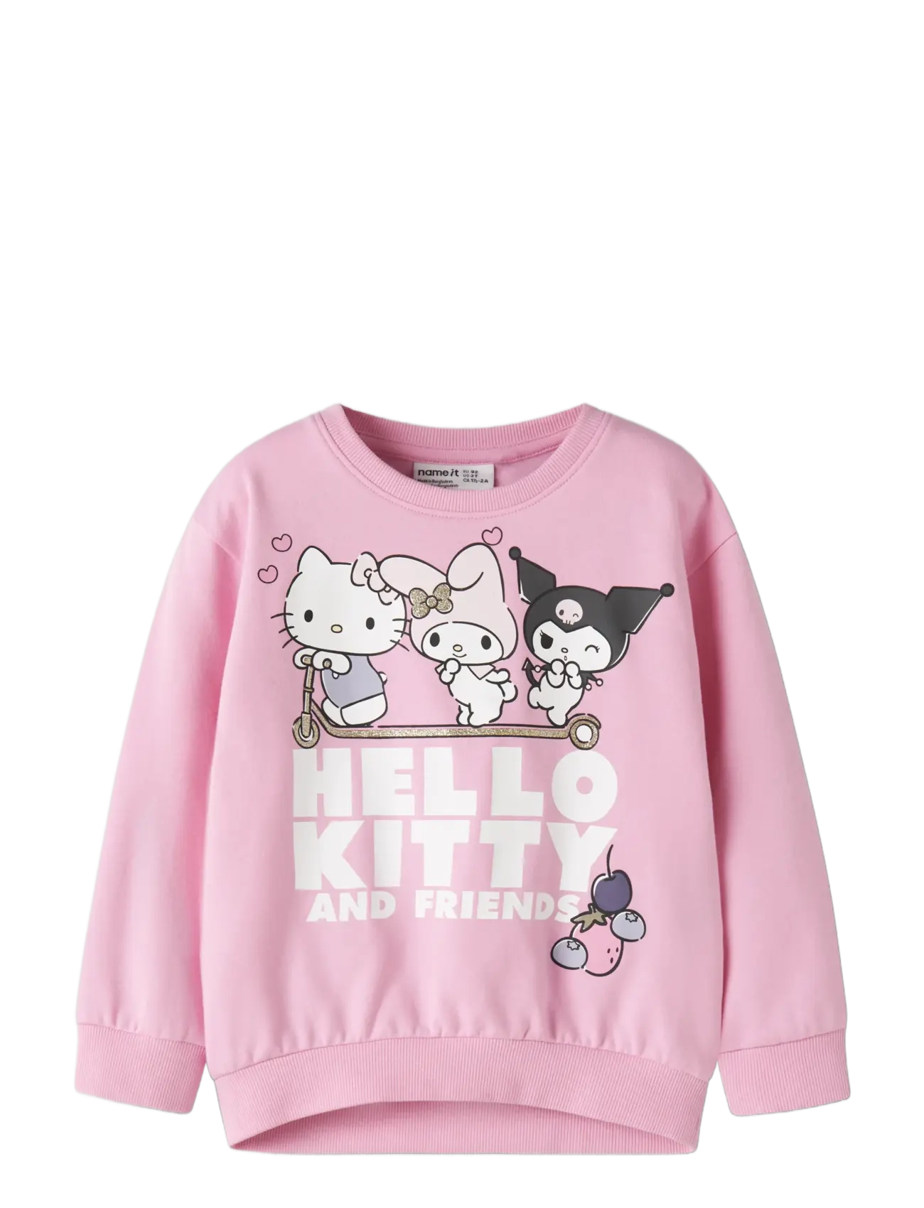name it - NMFABARA HELLOK NREG SWEAT BRU NOOS SKY - dressipluusid - begonia pink - 2