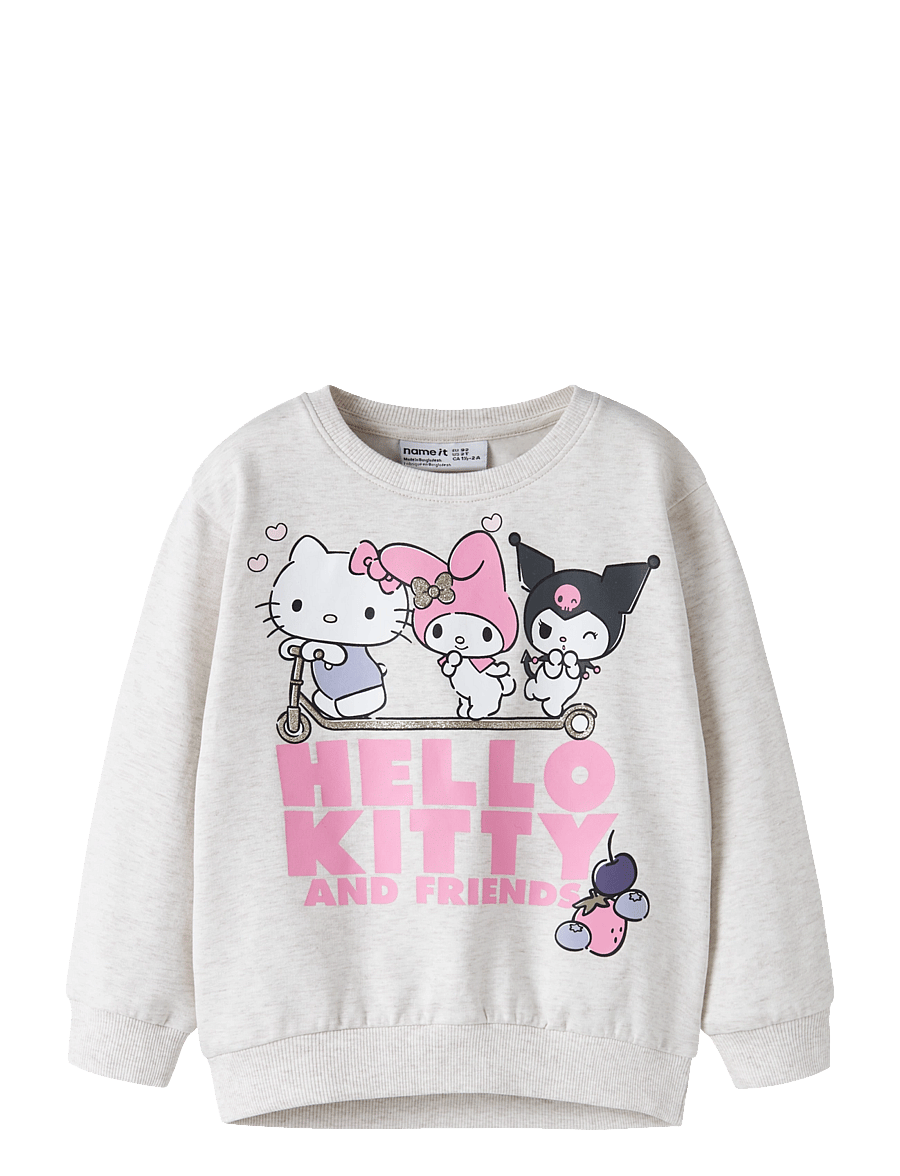 name it - NMFABARA HELLOK NREG SWEAT BRU NOOS SKY - sweatshirts - peyote melange - 0
