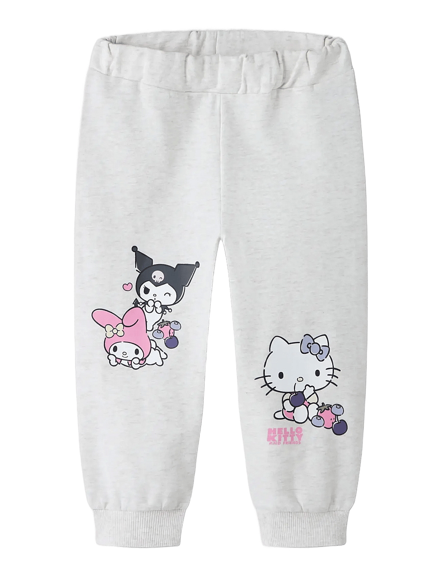 name it - NMFABARA HELLOK NREG SWE PANT BRU SKY - dressipüksid - peyote melange - 2
