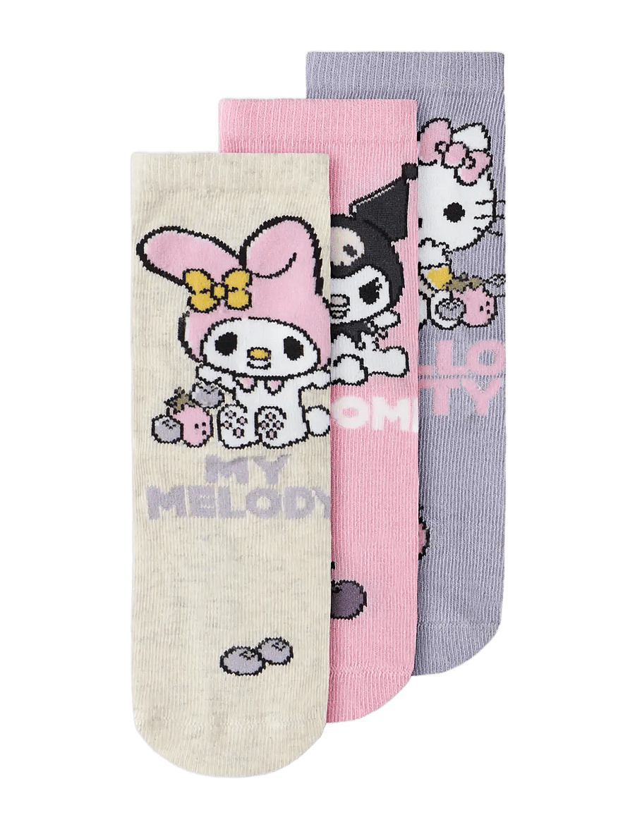 name it - NMFABNORA HELLOK 3P SOCK SKY - begonia pink - 2