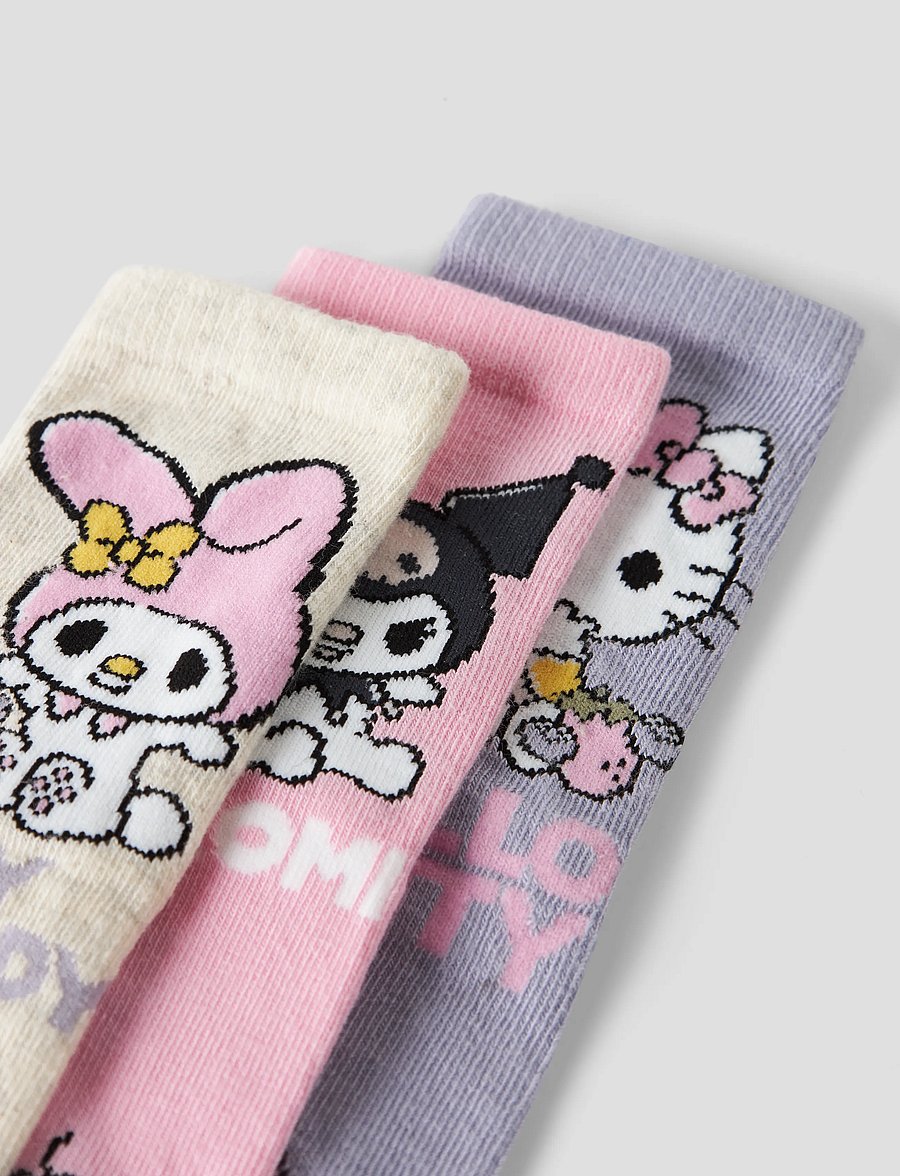 name it - NMFABNORA HELLOK 3P SOCK SKY - begonia pink - 4