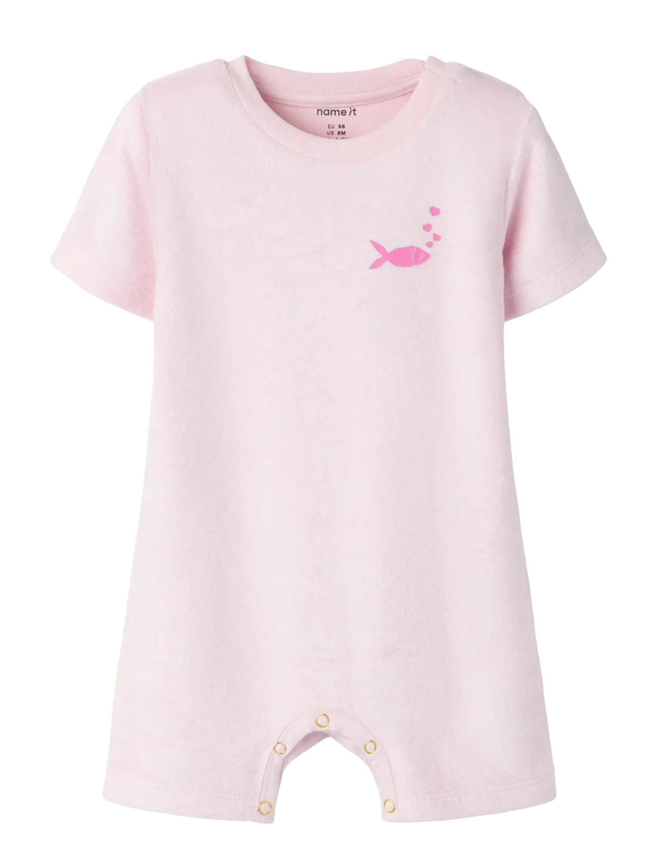 name it Nbfhildimar Ss Terry Suit, Børn, Kortærmet Frotté Romper, Guld, Str: 68