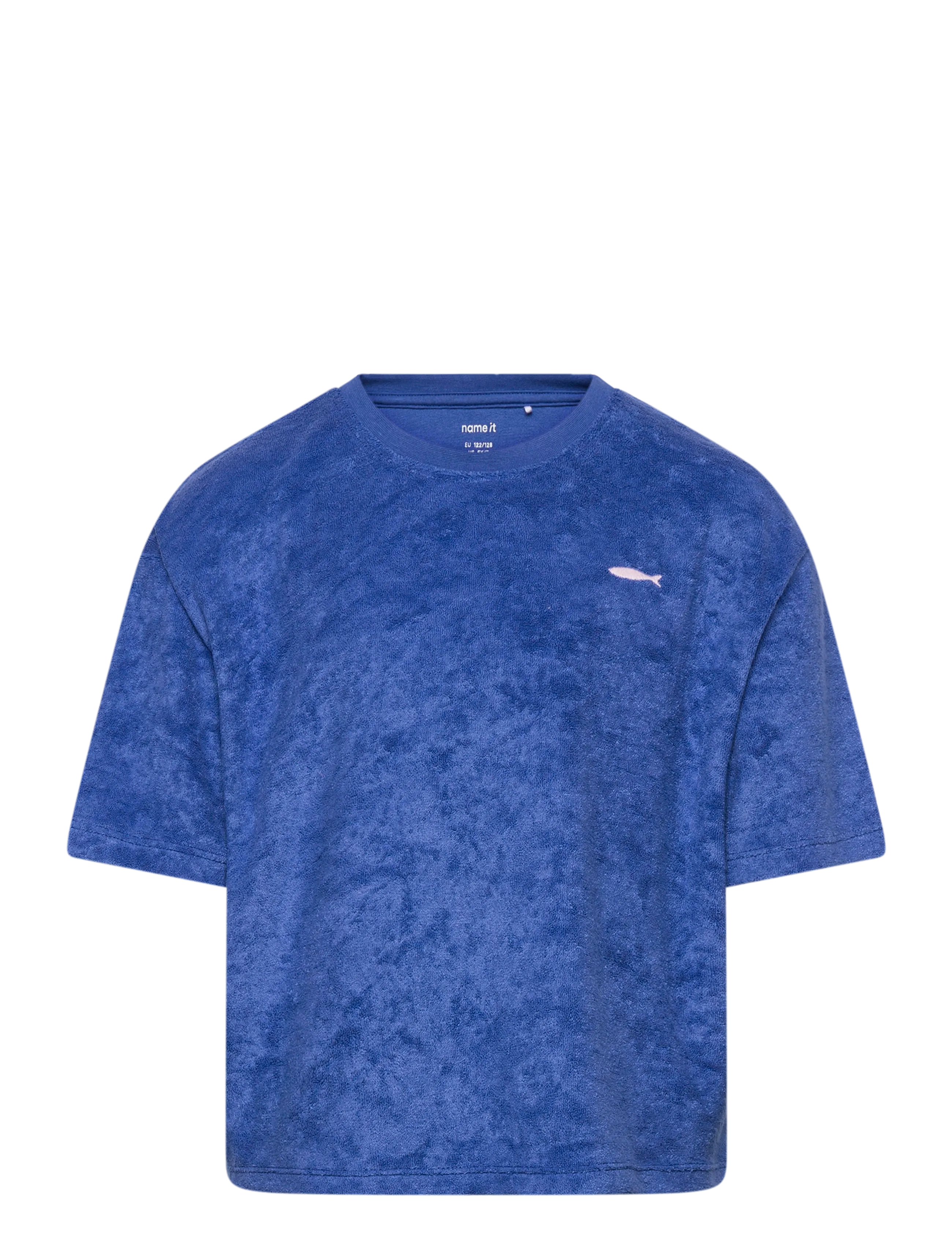 name it NKFHILDIMAR TERRY SS RLX SH TOP - Kläder - SURF THE WEB / blue