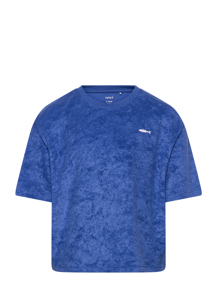 name it - NKFHILDIMAR TERRY SS RLX SH TOP - kortärmade t-shirts - surf the web - 0