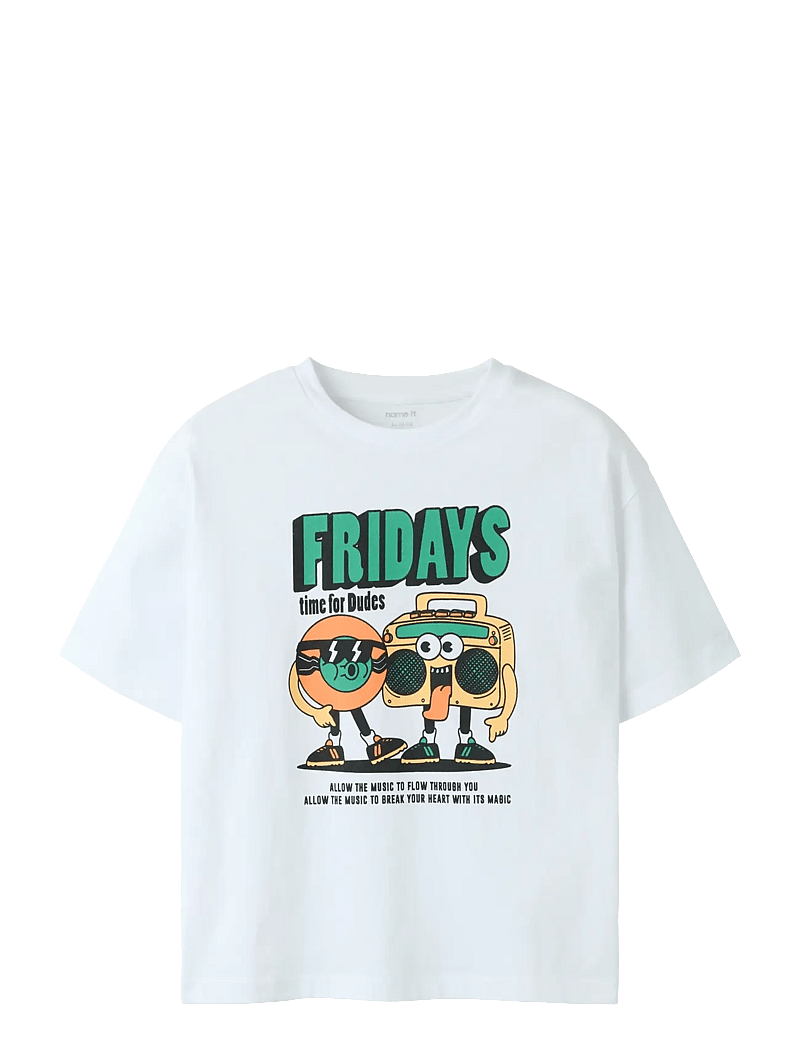 name it - NKMHEINRICK SS RLX TOP BOX - kortærmede t-shirts - bright white - 0