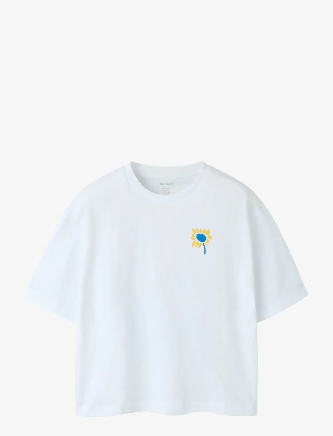 name it - NKFHELGA SS RLX TOP BOX - kortærmede t-shirts - bright white - 0
