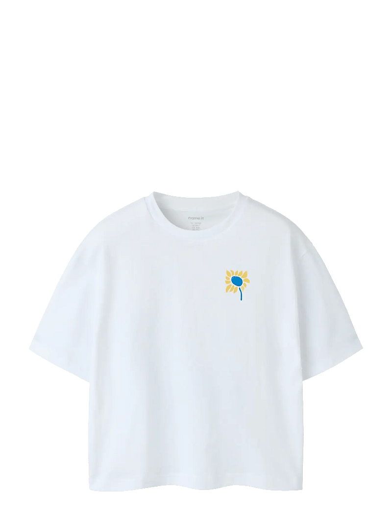 name it - NKFHELGA SS RLX TOP BOX - kortærmede t-shirts - bright white - 0