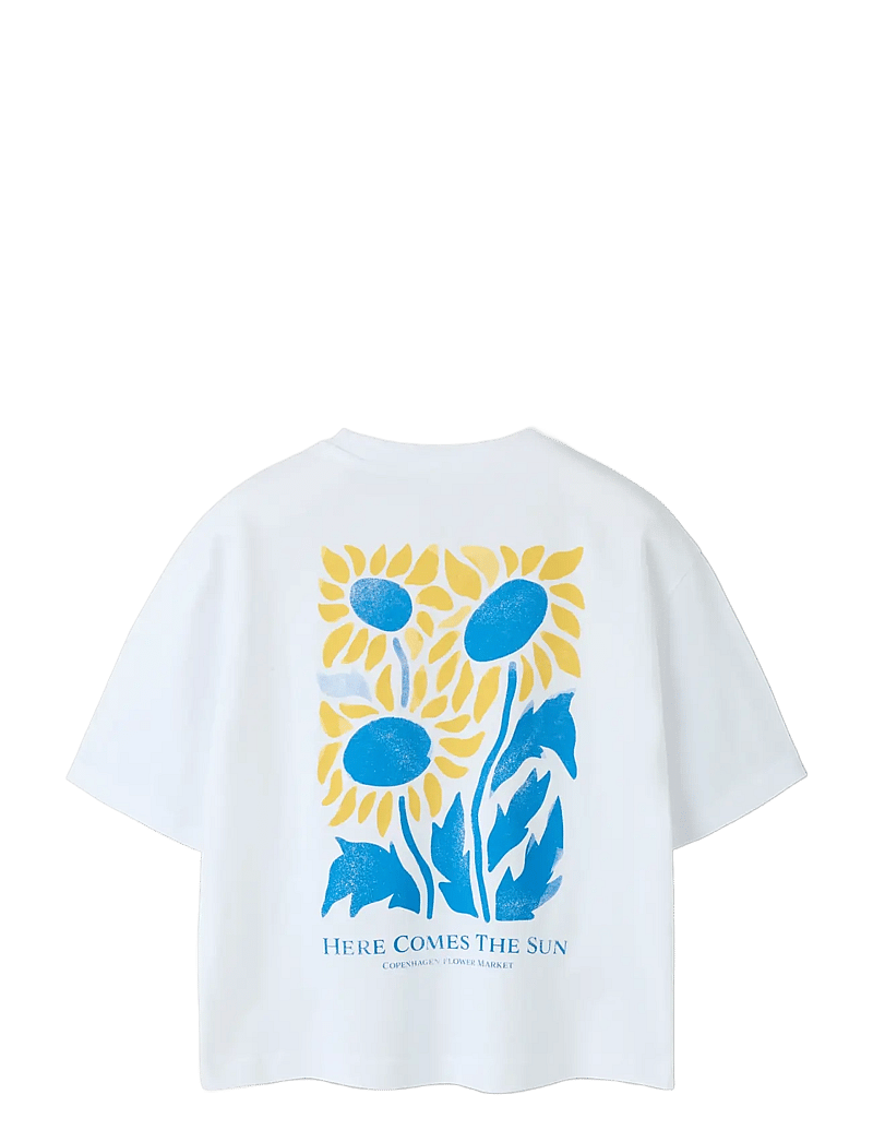 name it - NKFHELGA SS RLX TOP BOX - kortærmede t-shirts - bright white - 1