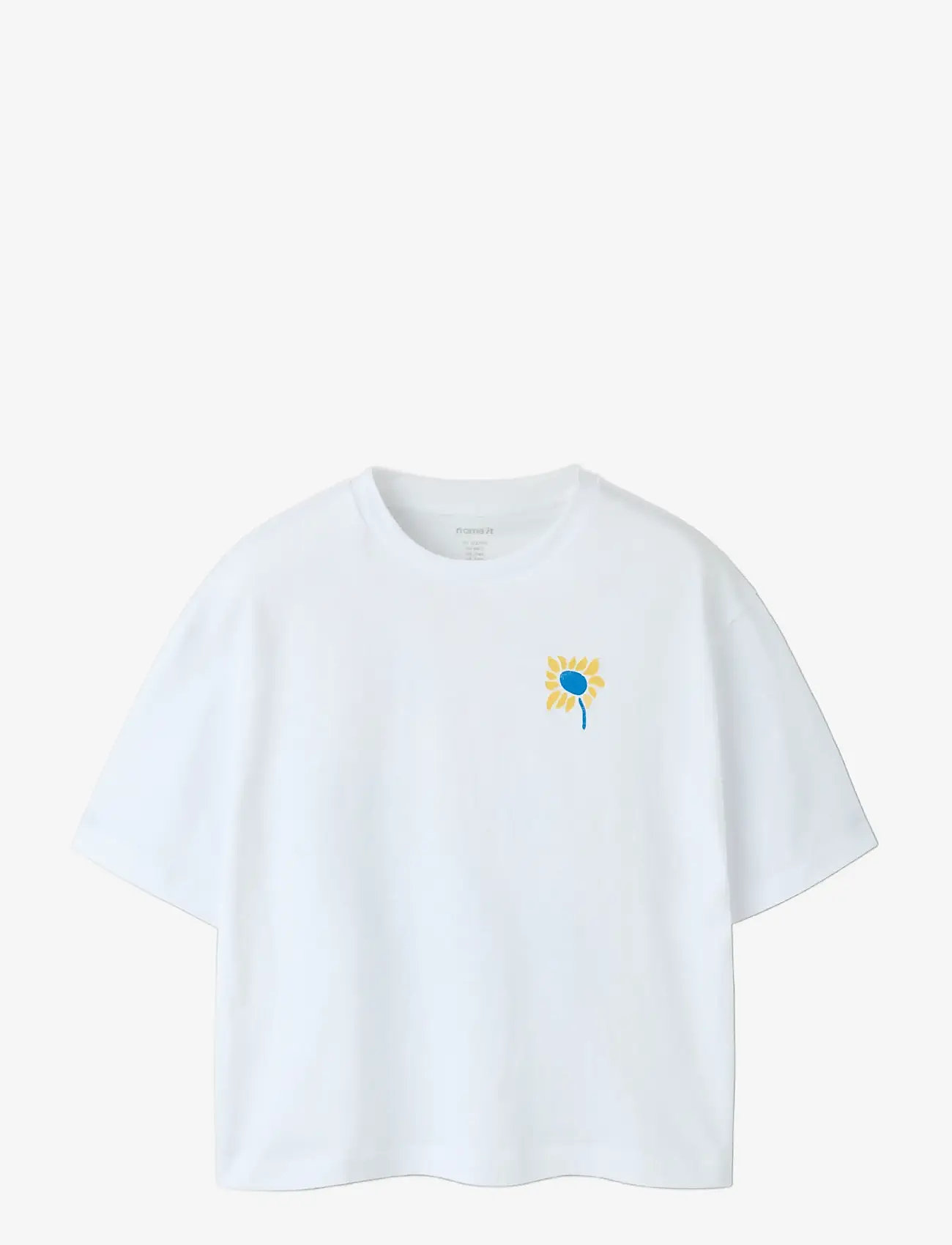 name it - NKFHELGA SS RLX TOP BOX - kortærmede t-shirts - bright white - 2
