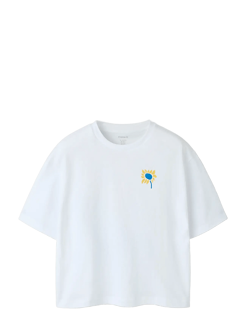name it - NKFHELGA SS RLX TOP BOX - kortærmede t-shirts - bright white - 2