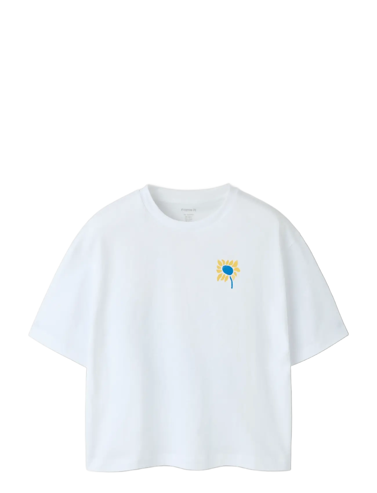 name it - NKFHELGA SS RLX TOP BOX - short-sleeved t-shirts - bright white - 2