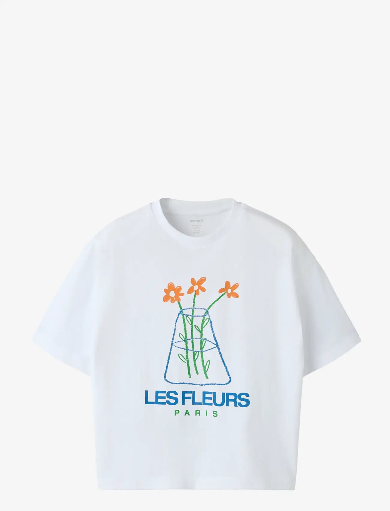name it - NKFHELGA SS RLX TOP BOX - kortærmede t-shirts - bright white - 0
