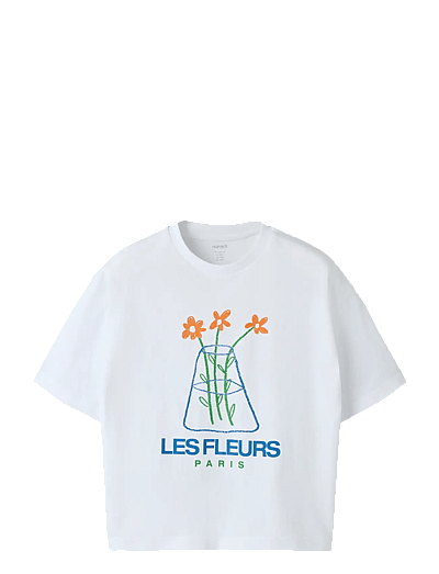 name it NKFHELGA SS RLX TOP BOX - Oberteile & T-Shirts - BRIGHT WHITE / white
