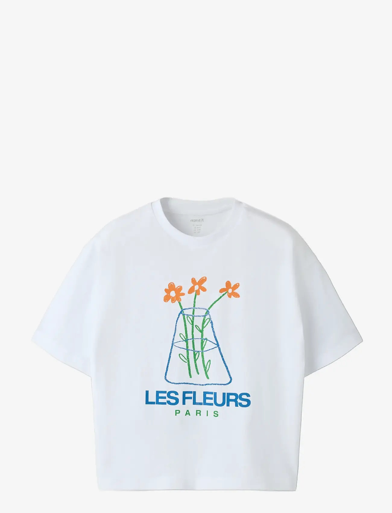 name it - NKFHELGA SS RLX TOP BOX - kortærmede t-shirts - bright white - 2