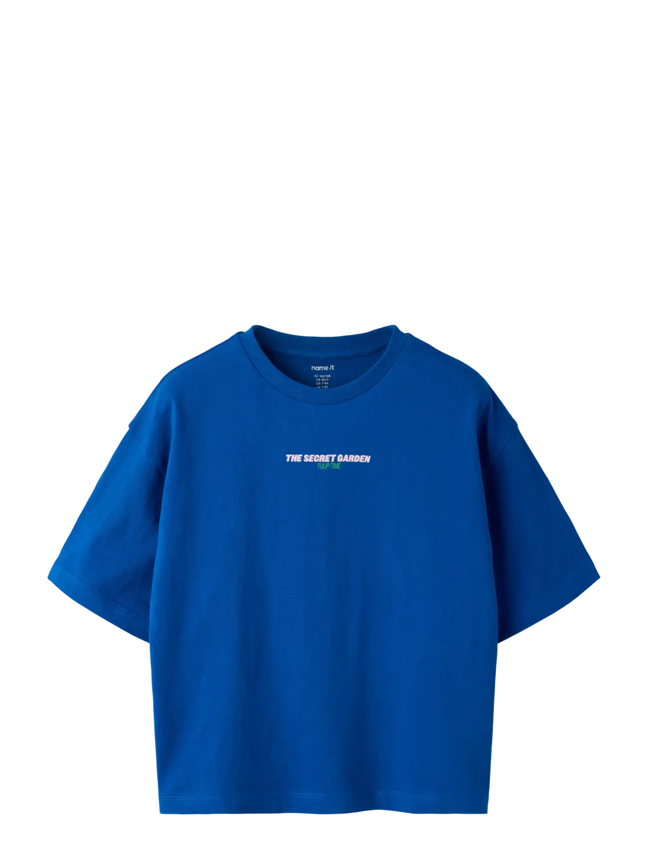 name it NKFHELGA SS RLX TOP BOX - Teens 9-14 år - SURF THE WEB / blue