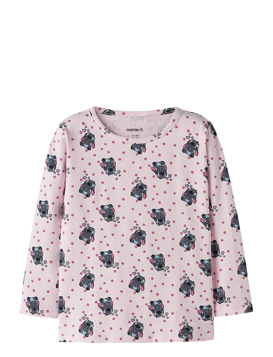 name it - NMFANDREA STITCH LS NREG TOP WDI - långärmade t-shirts - cradle pink - 0