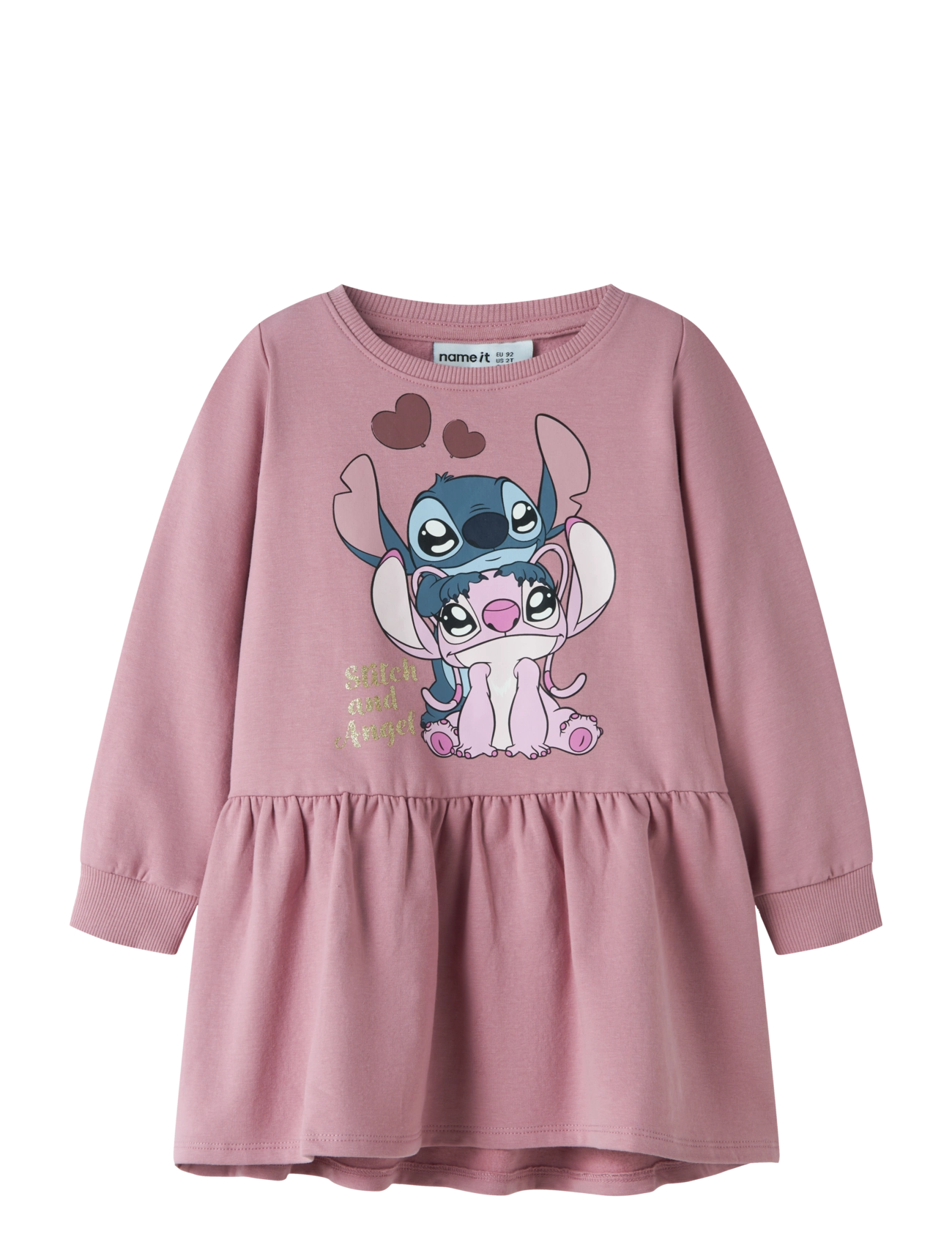 name it NMFANSA STITCH SWE DRESS BRU WDI - Kleidid - LILAS / pink/rose