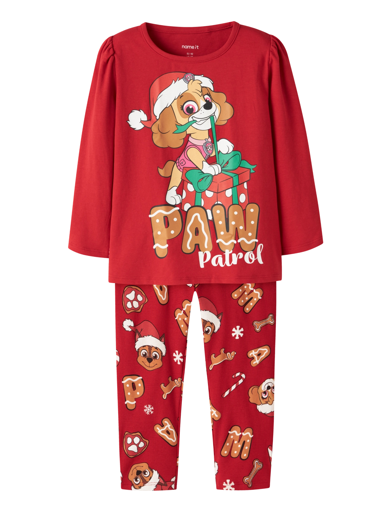 name it NMFSIRI PAW LS NIGHTSET CPLG - Pyjamas - BARBADOS CHERRY / red
