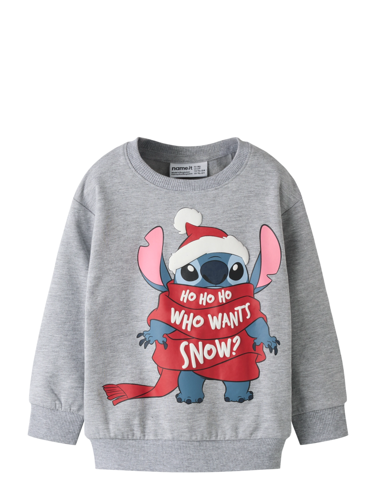 name it NMFSYRENA STITCH NREG SWEAT BRU WDI - Sweatshirts & Hættetrøjer - GREY MELANGE / grey